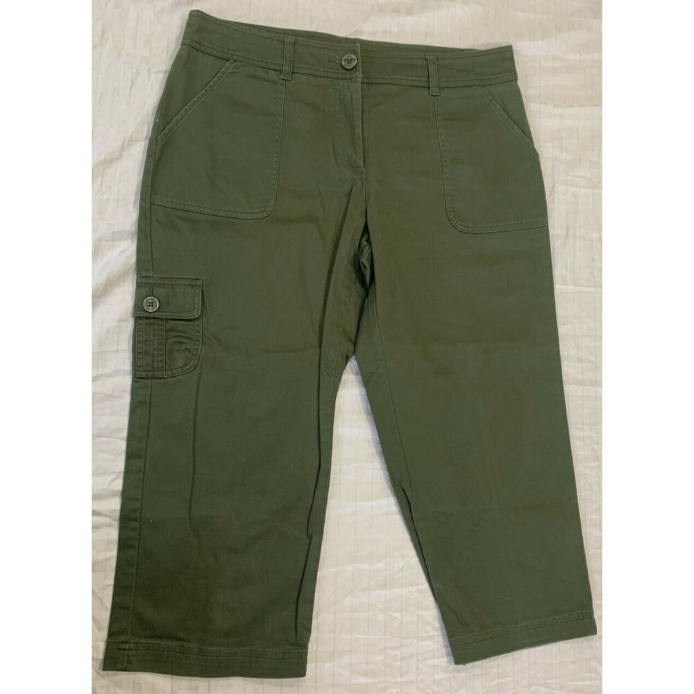 TRIBELLA WOMENS CARGO CAPRIS PANTS SIZE 10